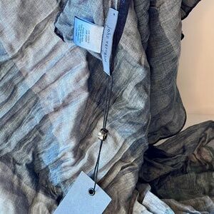 John Varvatos Beautiful Top of Line Blue Stripe Color Block Scarf